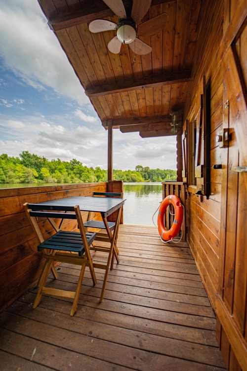 Vue depuis la terrasse du chalet Le Héron
